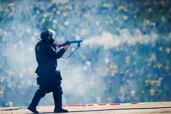 Un miembro de las fuerzas