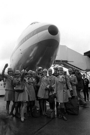 La tripulación de un Boeing