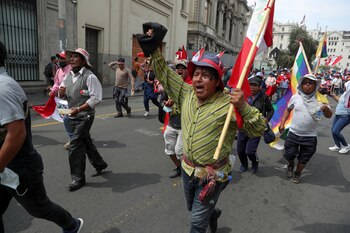 Los protestantes salieron desde varios