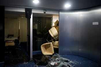 Los destrozos fueron en el