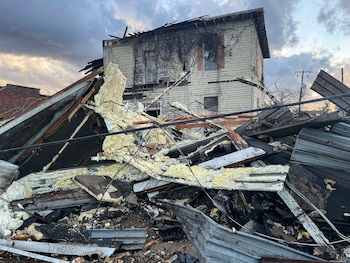 Una casa destruida en Selma