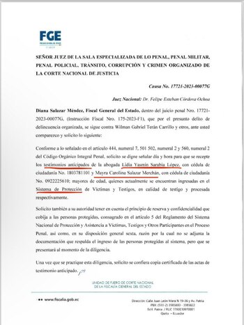El pedido de la Fiscal