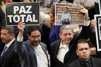 Senator Ivan Cepeda, holding a