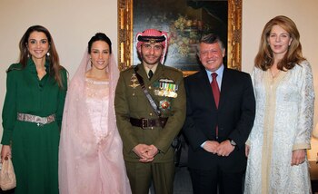 El rey Abdullah, la reina
