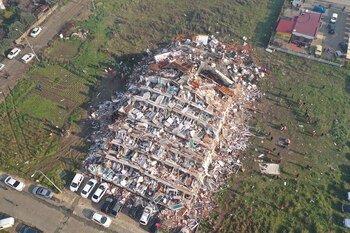 Una vista aérea muestra un