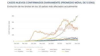 Evolución de los brotes en