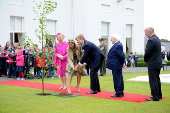 Máxima acompaña a su marido