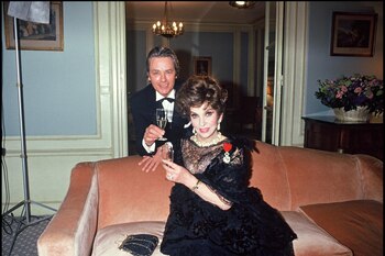 Gina Lollobrigida con Alain Delon