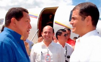 Hugo Chávez y Rafael Correa.