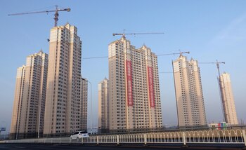 Edificios residenciales en construcción en