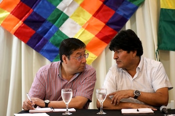 Luis Arce y Evo Morales