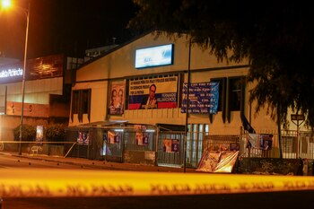 Cordón policial alrededor de la