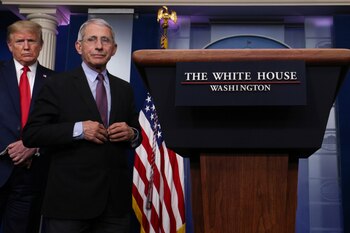 Donald Trump y Anthony Fauci