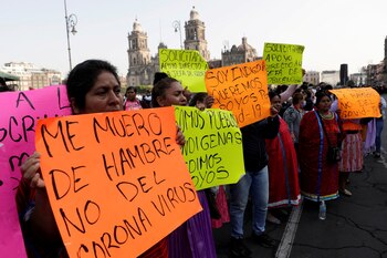 Artesanos de Oaxaca protestan en