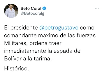 Tuit de Beto Coral.