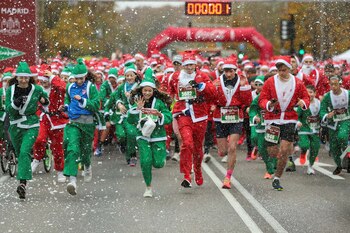 Participantes de una carrera solidaria