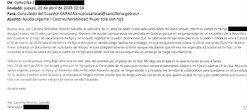 El correo electrónico enviado por