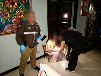 Momento del allanamiento y detención