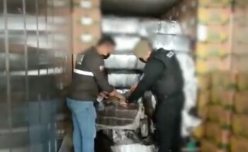 La droga estaba escondida en
