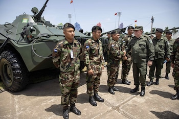 Soldados del ejército de Nicaragua