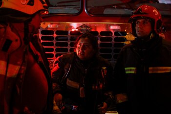 Equipo de Bomberos llegaron al