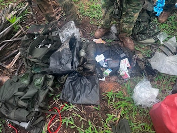 El Ejército ecuatoriano divulgó imágenes