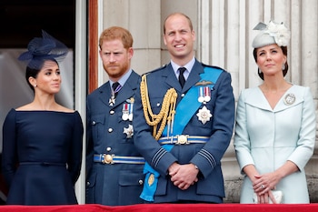 William, Harry, Kate y Megan