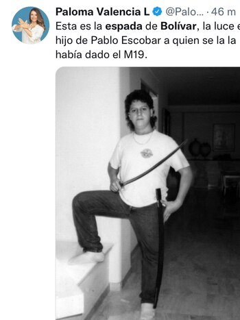 Tuit de Paloma Valencia.