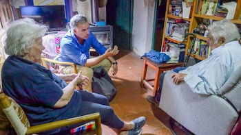 La primera reunión como presidente