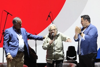 José Mujica al aparecer de