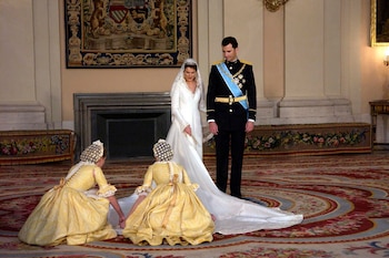 El espectacular vestido de novia