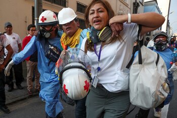 Un manifestante resultó herido entre