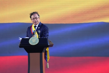 Gustavo Petro durante su primer
