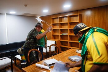 Simpatizantes del expresidente de Brasil