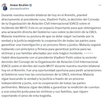 El comunicado del primer ministro