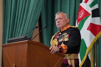 El rey Abdalá II durante