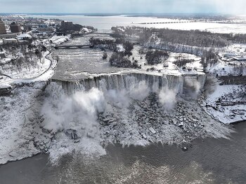 Las cataratas del Niágara, prácticamente
