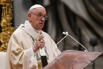 El papa Francisco, en una