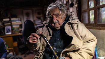 Mujica durante una entrevista con