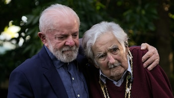 Brazil's President Lula meets Uruguay's