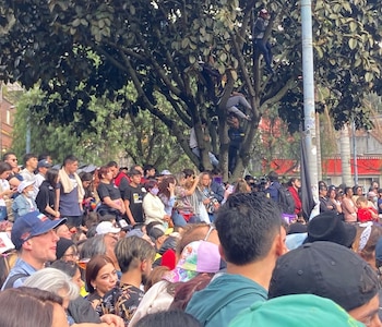 Los asistentes se subieron a