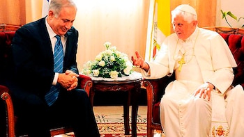 Recibiendo al premier israelí Benjamin
